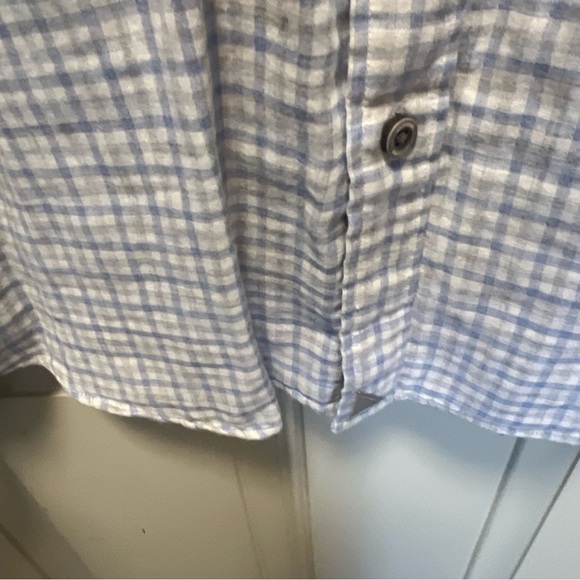 UNTUCKIT Mens Blue Plaid Button Down  Shirt Large Wrinkle Free - Picture 6 of 9